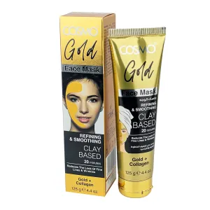 COSMO Gold Refining & Smoothing Face Mask 125g Clay-Based with Gold & Collagen